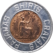 Encased Farthing - Forsyth Lucky Coin – achterkant