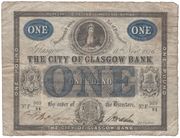 1 Pound (City of Glasgow Bank) – dritto
