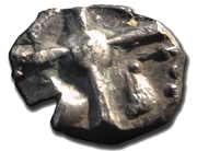 Drachm with flower or trefoil -  anverso