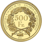 500 Francs (Schaffhausen Shooting Festival) – achterkant