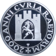 Medallion - 2000 years of Raetorum court – revers