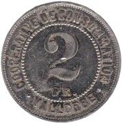 2 Francs - Coopérative de consommation (Vallorbe) – аверс