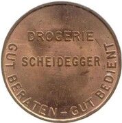 Drogerie Scheidegger (cuivre) – avers