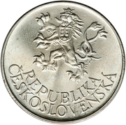 25 Korun (10 Years - Liberation) -  anverso