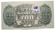 100 Korun (Provisional "Adhesive stamp" issue) – anverso