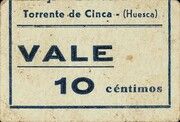 10 Céntimos (Torrente de Cinca) – avers
