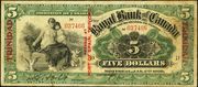 5 Dollars (Royal Bank of Canada) – voorzijde