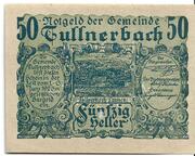 50 Heller (Tullnerbach) – аверс