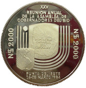2000 Nuevos Pesos (Silver coinage and BID Meeting; Trial strike) -  voorzijde