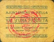 1 Peseta (Viella) – avers