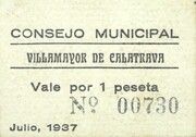 1 Peseta (Villamayor de Calatrava) – avers