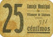 25 Céntimos (Villamayor de Calatrava) – avers