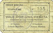 1 Peseta (Villarta) – avers