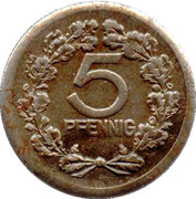 5 pfennig - Vohwinkel – revers