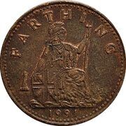 1 Farthing - Pentref Llechwedd Village – rovescio