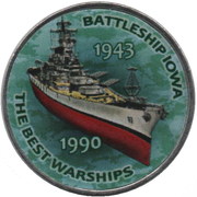1 Shilling (Battleship Iowa) – Rückseite
