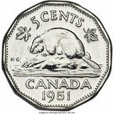 Afbeelding 1 van een verkocht 5 Cents - George VI (steel)