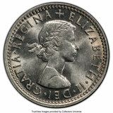 Bild 1 vom Verkauf 6 Pence - Elizabeth II (1st portrait; without 'BRITT:OMN')