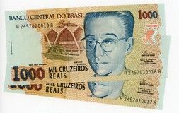 Afbeelding 1 van een verkocht 1000 Cruzeiros Reais