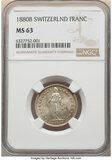 Immagine 1 di una vendita 1 Franc (Helvetia standing; silver)