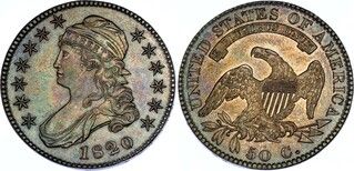 Foto 1 de uma 50 Cents / ½ Dollar "Capped Bust Half Dollar" venda