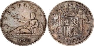 Bild 1 vom Verkauf 2 Pesetas - Provisional Government