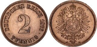 Imagen 1 de una venta de 2 Pfennigs (type 1 - large shield)