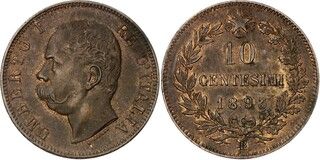Afbeelding 1 van een verkocht 10 Centesimi - Umberto I