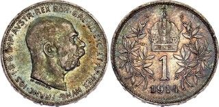 Imagen 1 de una venta de 1 Corona - Francis Joseph I
