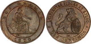 Immagine 1 di una vendita 2 Centimos - Provisional Government