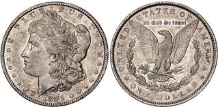 Изображение 1 проданного 1 Dollar "Morgan Dollar"