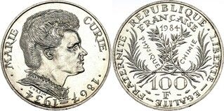 Foto 1 de uma 100 Francs (Marie Curie) venda