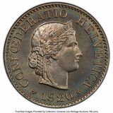Afbeelding 1 van een verkocht 5 Rappen (Libertas; copper-nickel)