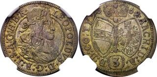 Foto 1 de uma 3 Kreuzers - Leopold I (Hall) venda