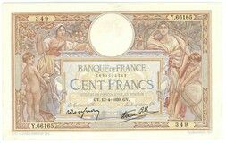 Bild 1 vom Verkauf 100 Francs - Luc Olivier Merson (type 1906 modificated)