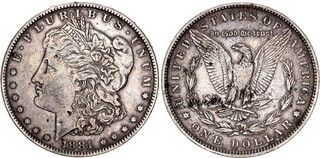 Изображение 1 проданного 1 Dollar "Morgan Dollar"