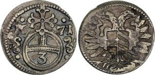 Afbeelding 1 van een verkocht 3 Pfennigs - Leopold I (Oppeln)