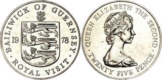 Imagen 1 de una venta de 25 Pence - Elizabeth II (Royal Visit)