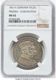 Afbeelding 1 van een verkocht 1 Thaler - William I (Coronation)