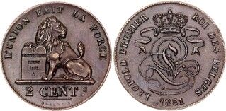 Foto 1 de uma 2 Centimes - Léopold I venda