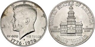Изображение 1 проданного ½ Dollar "Kennedy Half Dollar" (Bicentennial, Silver Issue)