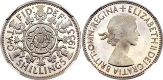 Bild 1 vom Verkauf 2 Shillings - Elizabeth II (1st portrait; without 'BRITT:OMN')