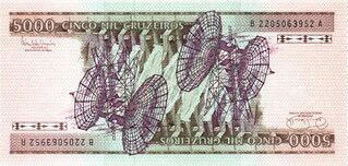 Afbeelding 1 van een verkocht 5000 Cruzeiros (2nd Edition; 2nd Type)